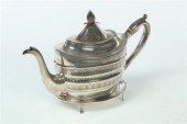 GEORGE III SILVER TEAPOT AND S