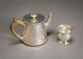 GEORGE III SILVER TEAPOT AND A