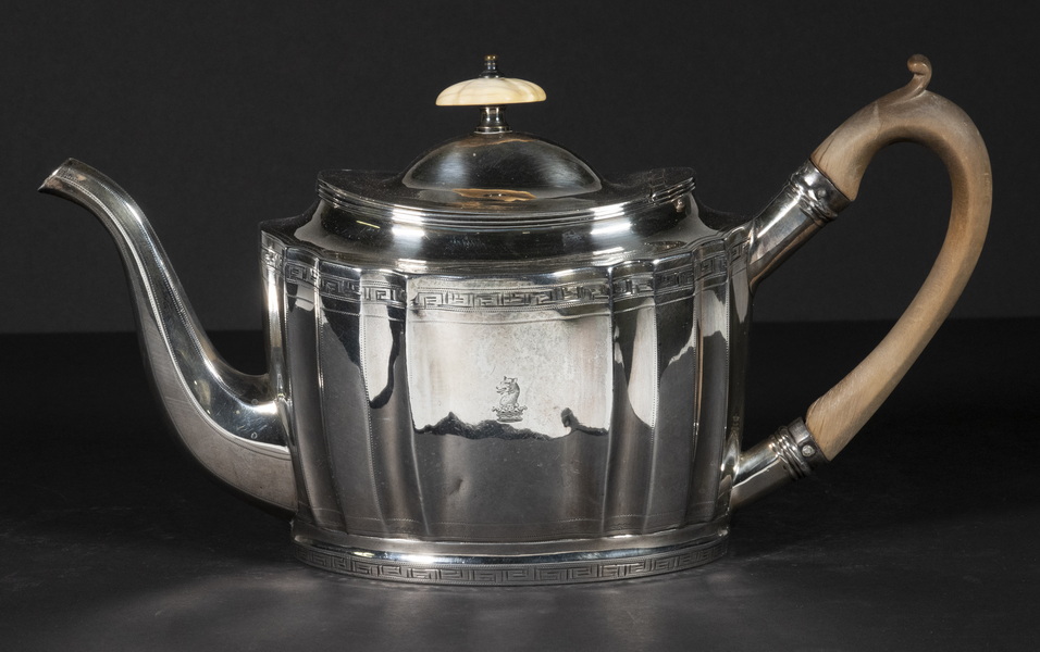 GEORGE III SILVER TEAPOT BY SOLOMON