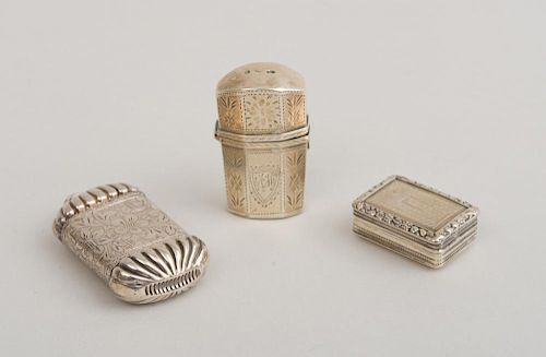 GEORGE III SILVER VINAIGRETTE, A