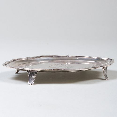 GEORGE III SILVER WAITER AND A
