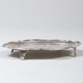 GEORGE III SILVER WAITER AND A
