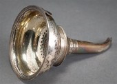 GEORGE III SILVER WINE FUNNEL,