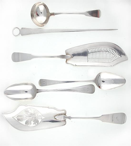 George III sterling fish slices