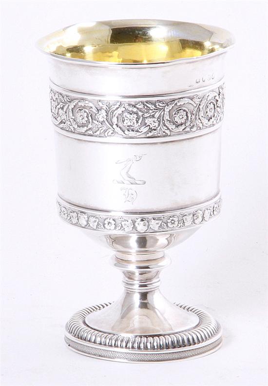 George III sterling goblet of