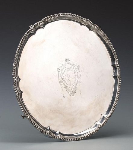 GEORGE III STERLING SALVER, 19"