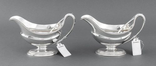 GEORGE III STERLING SAUCE BOATS AND