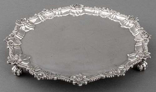 GEORGE III STERLING SILVER FOOTED