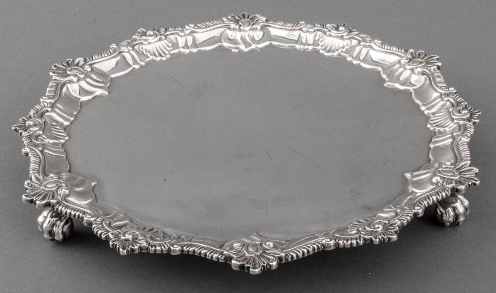 GEORGE III STERLING SILVER FOOTED