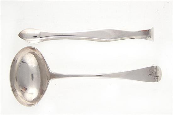 George III sterling sugar tongs and