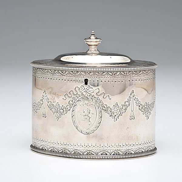 George III Sterling Tea Caddy