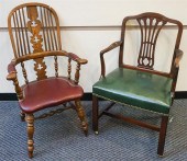 GEORGE III STYLE ARMCHAIR AND