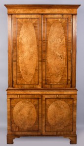 GEORGE III STYLE ASH AND BURL