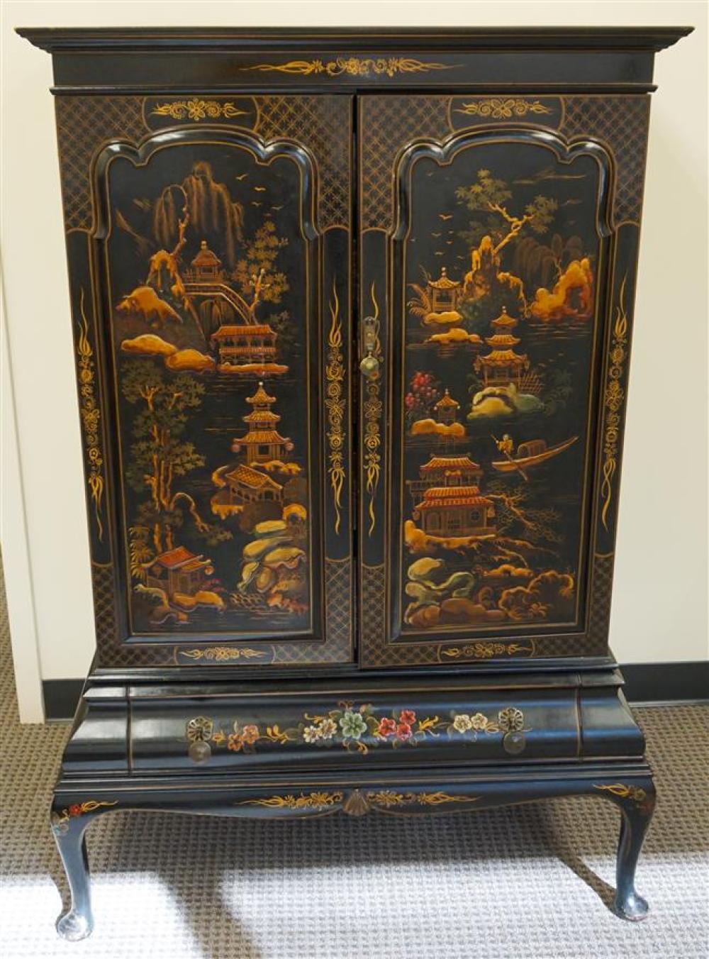 GEORGE III STYLE BLACK JAPANNED