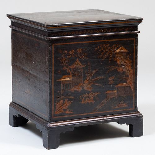 GEORGE III STYLE BLACK JAPANNED