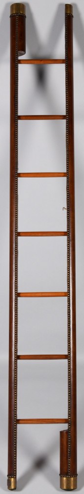 GEORGE III STYLE BRASS AND LEA