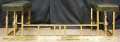 GEORGE III STYLE BRASS AND GRE