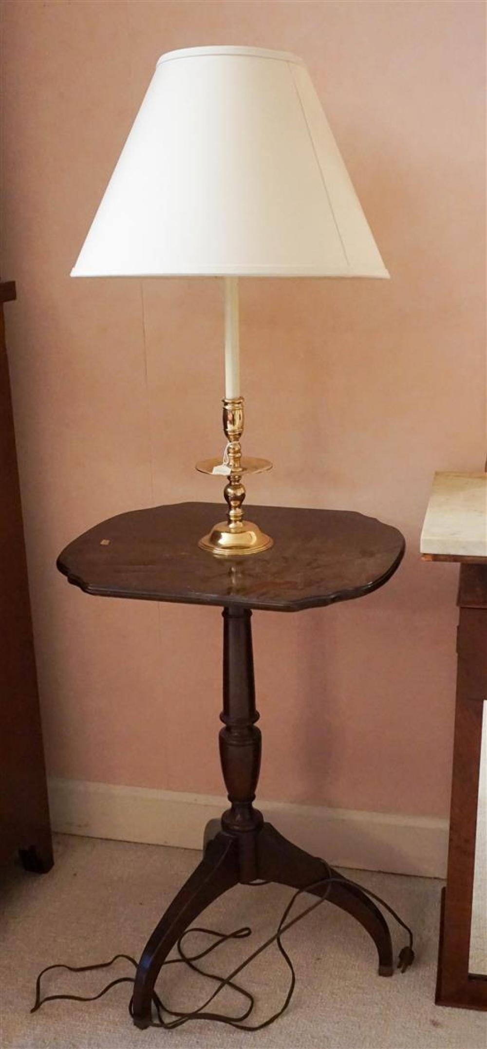 GEORGE III STYLE BRASS AND MAHOGANY