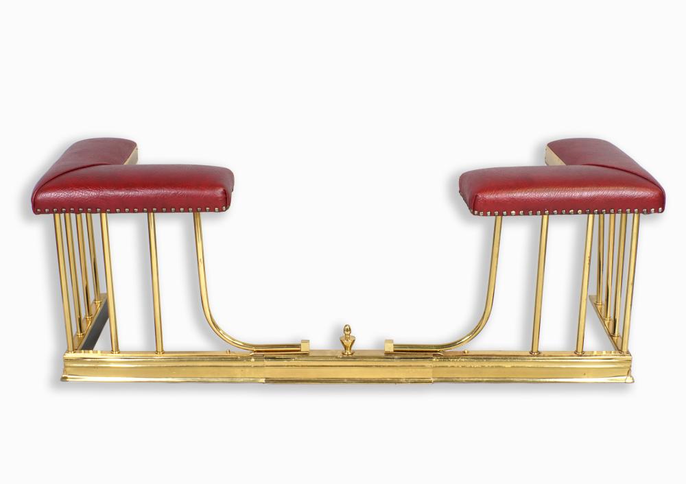 GEORGE III STYLE BRASS FIRE