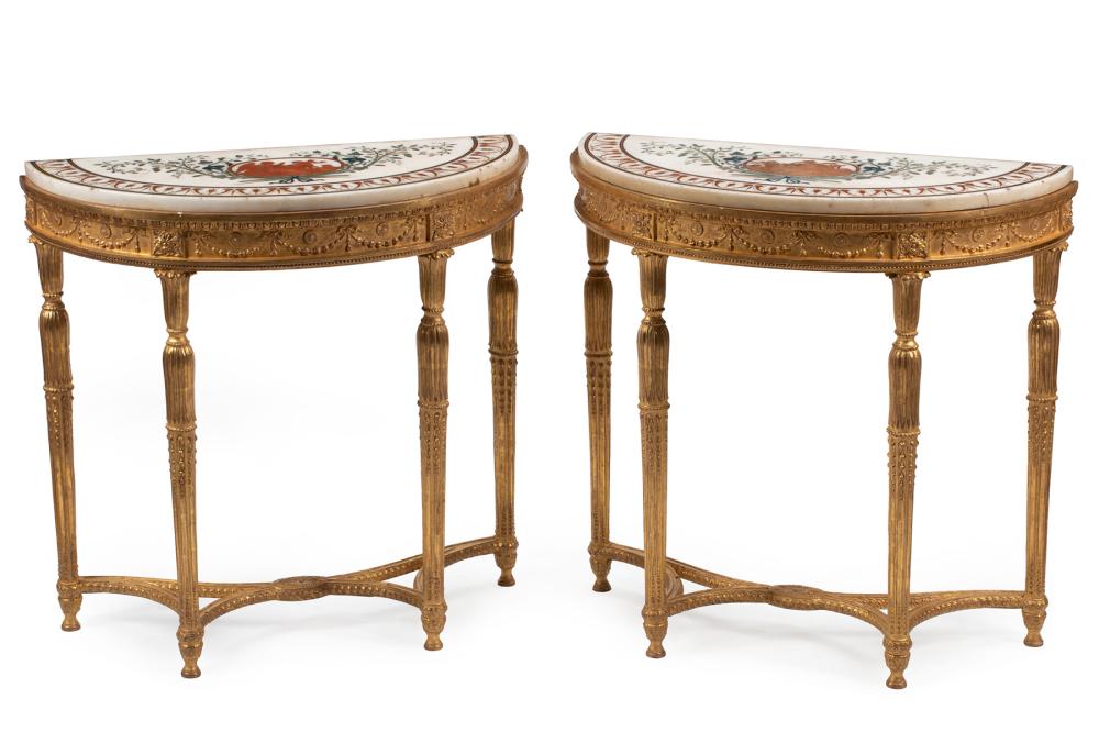 GEORGE III-STYLE CARVED GILTWOOD