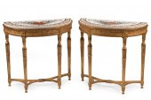 GEORGE III-STYLE CARVED GILTWO