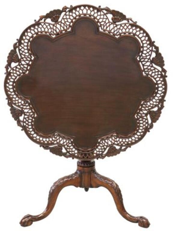 GEORGE III STYLE CARVED MAHOGANY