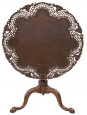 GEORGE III STYLE CARVED MAHOGA