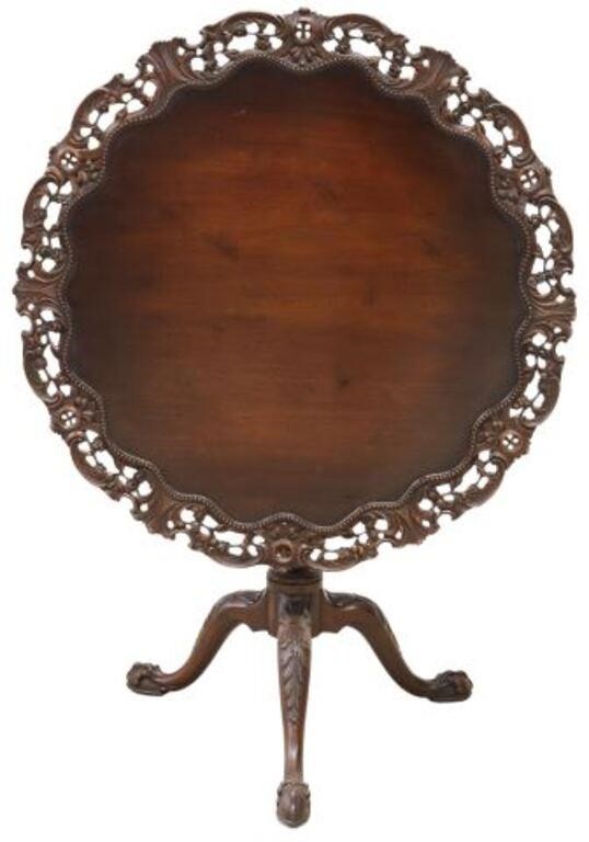 GEORGE III STYLE CARVED MAHOGANY
