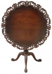 GEORGE III STYLE CARVED MAHOGA
