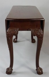 GEORGE III STYLE CARVED MAHOGA