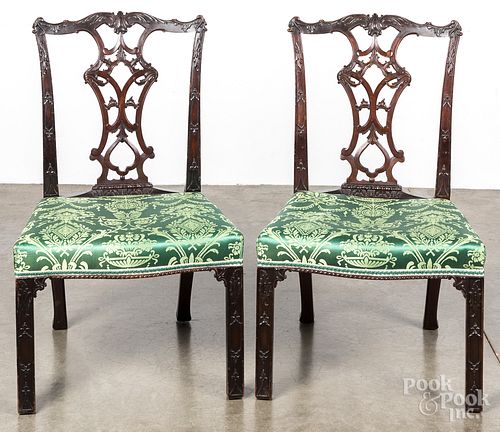 GEORGE III STYLE CARVED MAHOGANY