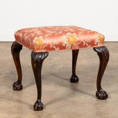 GEORGE III STYLE CARVED MAHOGA