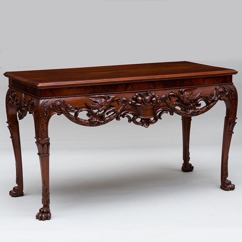 GEORGE III STYLE CARVED MAHOGANY
