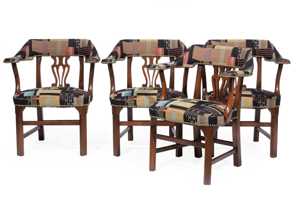 GEORGE III-STYLE CARVED WALNUT