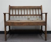 GEORGE III STYLE ELMWOOD SETTE