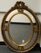 GEORGE III STYLE GILT OVAL BEV