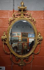 GEORGE III STYLE GILTWOOD MIRR
