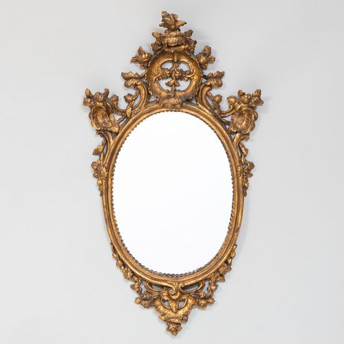 GEORGE III STYLE GILTWOOD OVAL