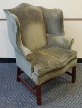 GEORGE III STYLE GRAY UPHOLSTE