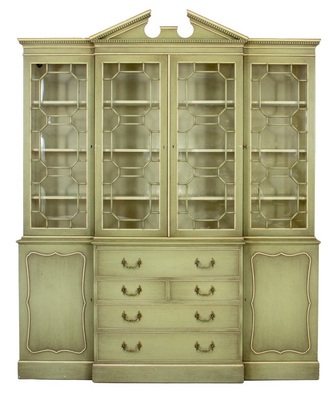 GEORGE III STYLE GREEN PAINTED