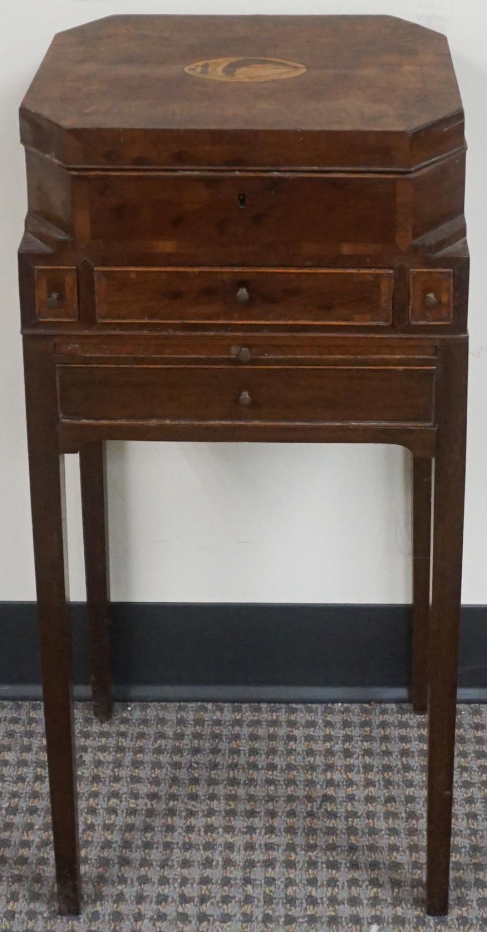 GEORGE III STYLE INLAID MAHOGANY