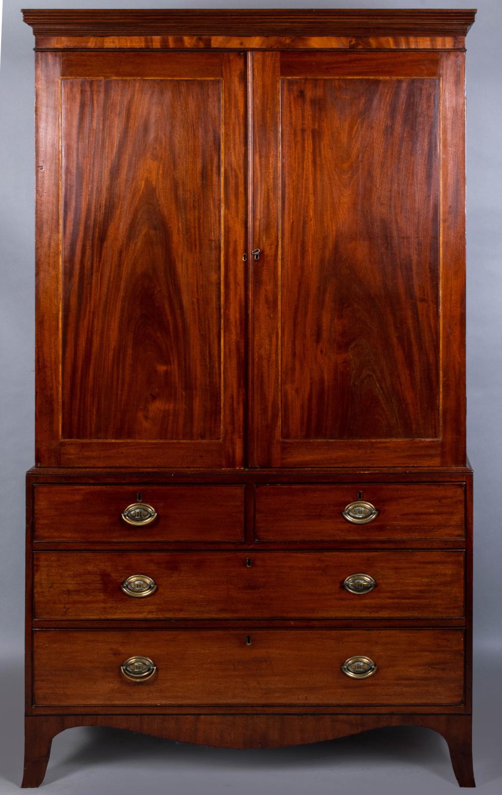 GEORGE III STYLE INLAID MAHOGANY