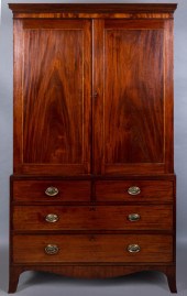 GEORGE III STYLE INLAID MAHOGA