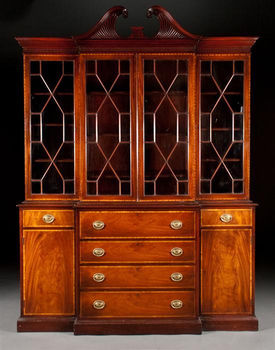 George III style inlaid mahogany