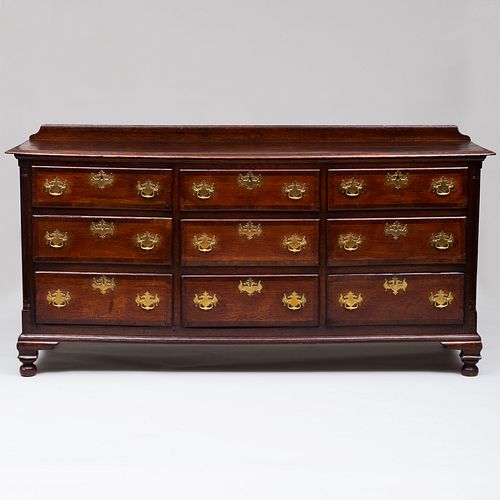 GEORGE III STYLE INLAID OAK CHEST