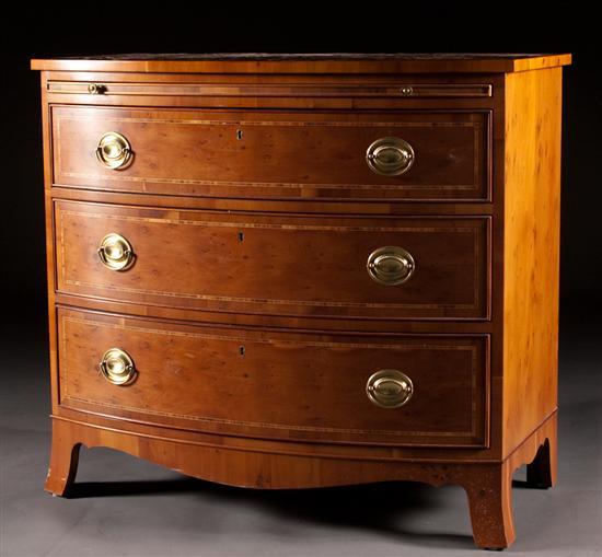 George III style inlaid yewwood