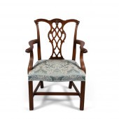 GEORGE III STYLE MAHOGANY ARMC