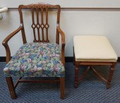 GEORGE III STYLE MAHOGANY ARMC