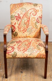GEORGE III STYLE MAHOGANY ARMC