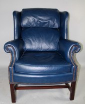 GEORGE III STYLE MAHOGANY BLUE